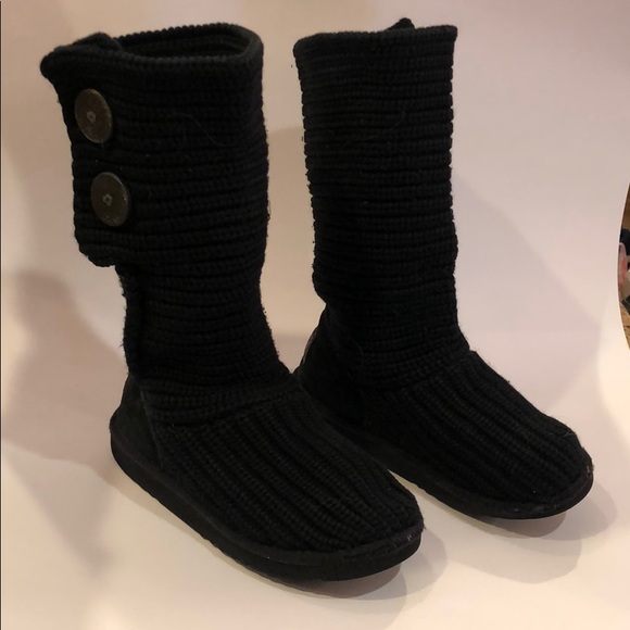 UGG Other - Girls Ugg crocheted black boots. Black size 1